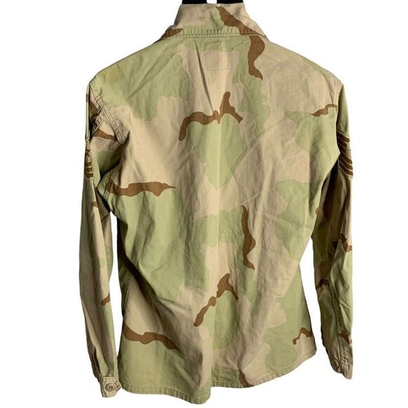 US Army Military BDU Uniform Shirt M Desert Sand Camo Combat Buttons Pockets - Picture 4 of 6